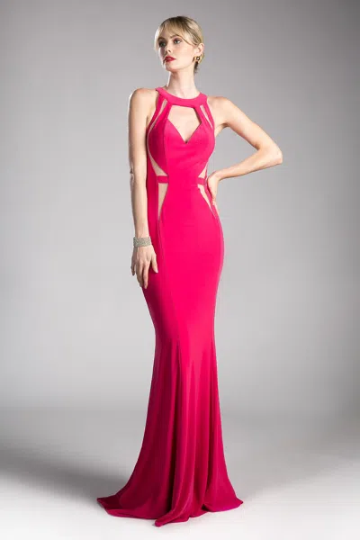 Ladivine 84222 Formal Long Fitted Evening Prom Dress In Pink