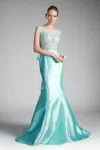 Ladivine 8984a Mermaid Fitted Beaded Formal Long Prom Dress In Blue