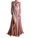 Ladivine A-line Dress In Dark Mauve In Multi