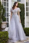 Ladivine B708 Long Formal Beaded Evening Dress In Multi