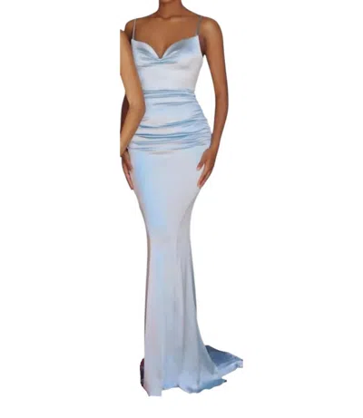 Ladivine Bow Style Bust Dress In Sky Blue