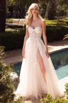 Ladivine Cb065w Long A-line Bridal Gown In White