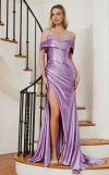 Ladivine Cc2197 Long Fitted Evening Gown In Purple
