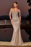 Ladivine Cc477 Prom Beaded Long Formal Fitted Evening Gown
