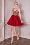 Ladivine Cd0190 Short Homecoming Dress In Multi
