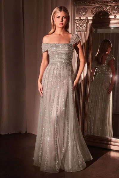 Ladivine Cd0238 Formal Evening Long Beaded A Line Dress