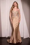 Ladivine Cd779 Prom Beaded Long Formal Fitted Gown