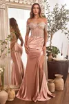 Ladivine Cd821 Prom Formal Long Fringe Dress In Pink