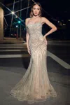 Ladivine Cd866 Formal Long Mermaid Fringe Prom Dress