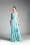 Ladivine Cj236 Long Formal Evening Prom Dress In Green