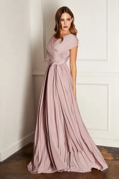 Ladivine Cv01 A Line Long Formal Prom Dress In Purple