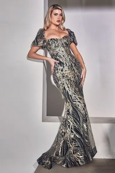 Ladivine J833 Long Fitted Prom Dress In Multi