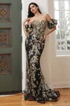 Ladivine J844 Long Formal Evening Gown In Multi