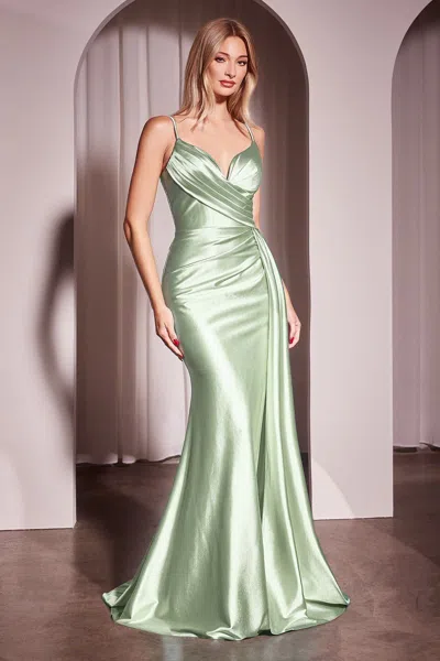 Ladivine Kv1119 Formal Long Prom Mermaid Dress In Green