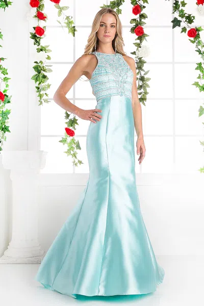Ladivine Ml6538 Long Beaded Prom Formal Evening Dress In Multi