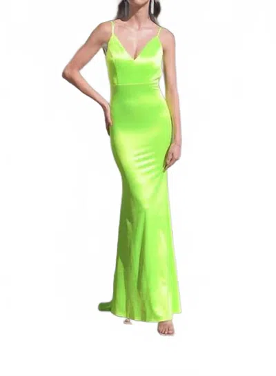 Ladivine Neon Formal Dress In Jade In Green