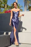 Ladivine T704 Formal Long Fitted Evening Prom Dress In Green