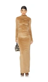 Lado Bokuchava Flame Dress In 카라멜