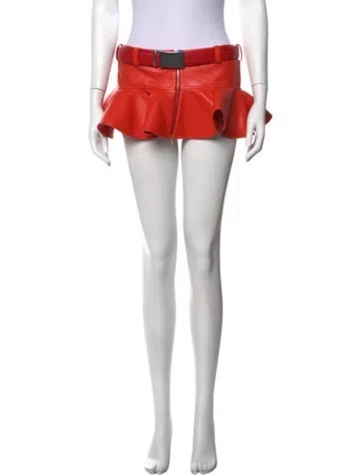Pre-owned Lado Bokuchava Mini Skirt In Orange