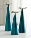 Ladorada Blue Maize Candleholder Trio In Blue Maize