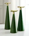 Ladorada Emerald Maize Candleholder Trio In Emerald Maize