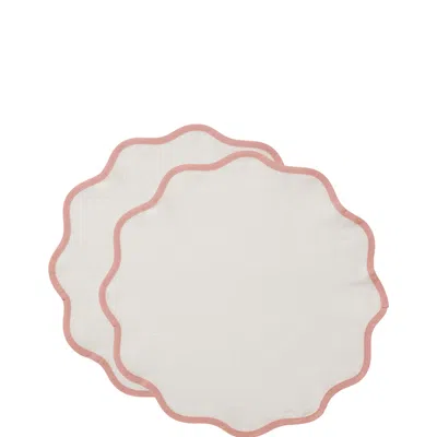 Ladoublej Cloud Tablemats Set Of 2 In Pink