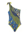 Ladoublej Editions One-shoulder Swimsuit In Multi