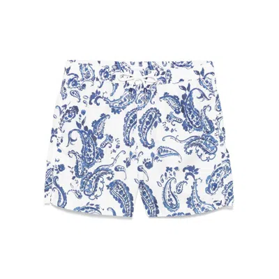 Lady Anne Paisley-print Swim Shorts In White