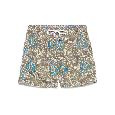 Lady Anne Paisley-print Swim Shorts In Green