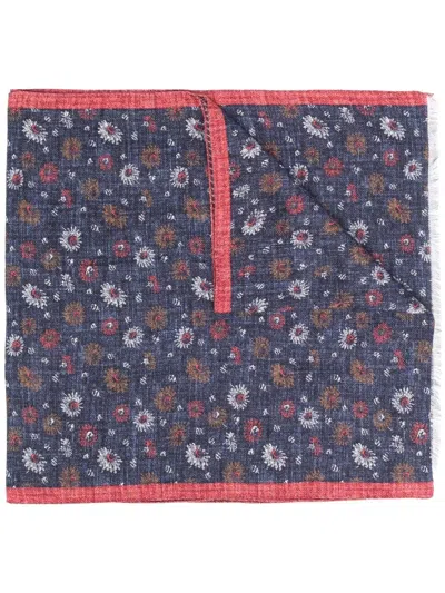 Lady Anne Pianosa Floral-print Scarf In Blue