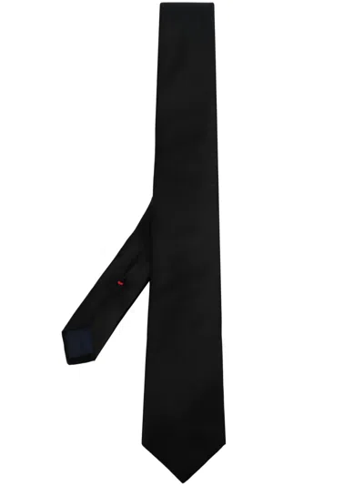 Lady Anne Pointed-tip Silk Tie In Black