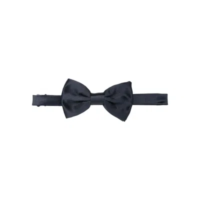 Lady Anne Satin Silk Bow Tie In Blue