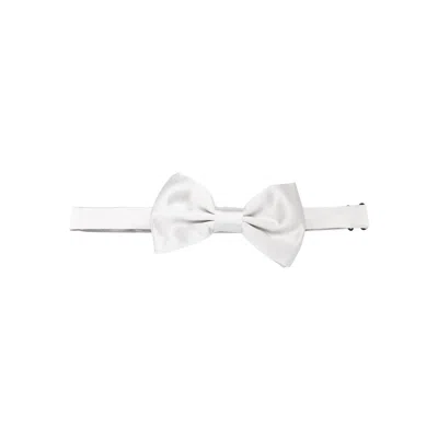 Lady Anne Satin Silk Bow Tie In Gray