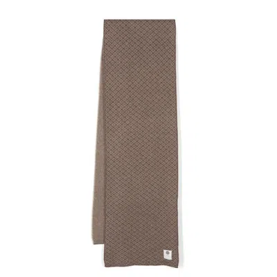 Lady Anne Patterned-jacquard Cashmere Scarf In Brown