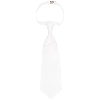 Lady Anne Silk Necktie In White