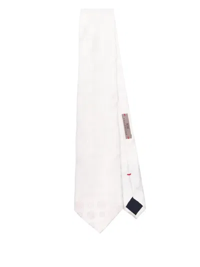 Lady Anne Silk Tie In White