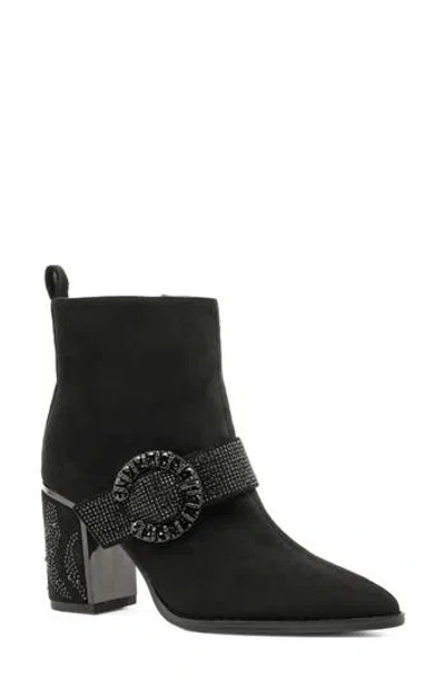 Lady Couture Addison Pointed Toe Ankle Boot In Black