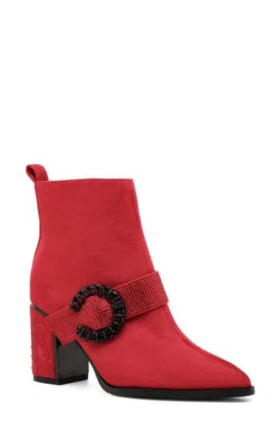Lady Couture Addison Pointed Toe Ankle Boot In Multi