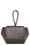 Lady Couture Architectural Rhinestone Evening Bag In Gray