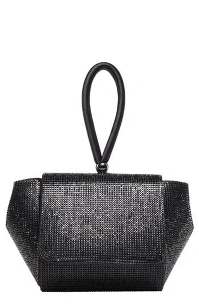 Lady Couture Architectural Rhinestone Evening Bag In Black
