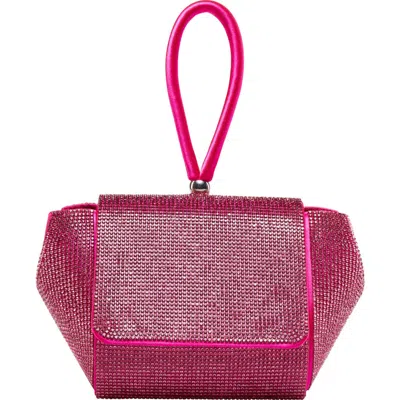 Lady Couture Architectural Rhinestone Evening Bag In Pink