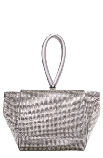 Lady Couture Architectural Rhinestone Evening Bag In Silver