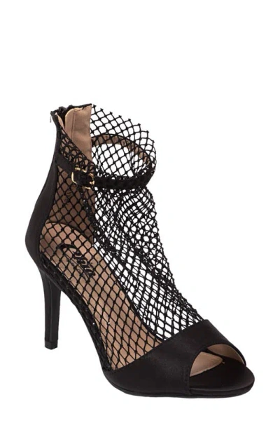 Lady Couture Ariana Mesh Heel Sandal In Black