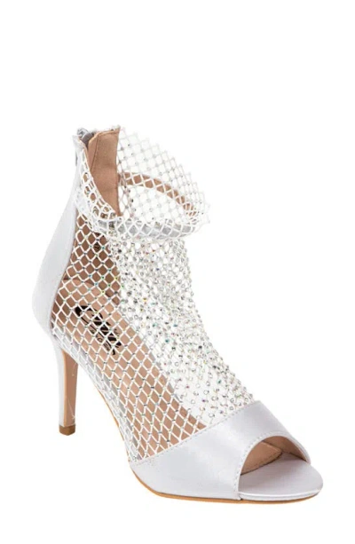 Lady Couture Ariana Mesh Heel Sandal In Silver