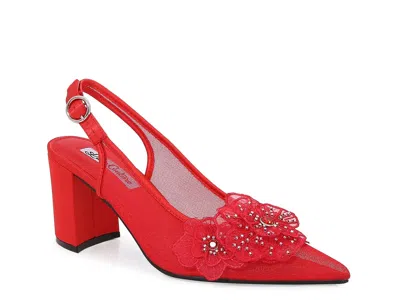 Lady Couture Ballroom Pump In Red