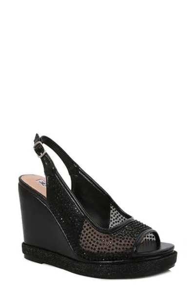 Lady Couture Belair Slingback Wedge Sandal In Black