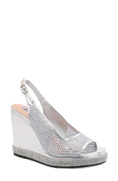 Lady Couture Belair Slingback Wedge Sandal In Red