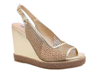 Lady Couture Belair Wedge Sandal In Gold