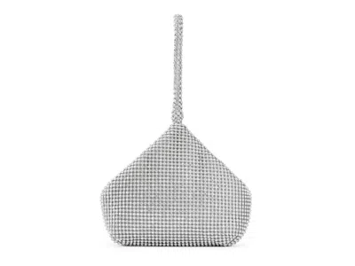 Lady Couture Bling Clutch In Silver