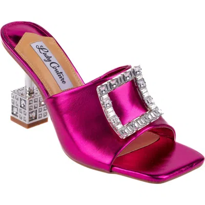 Lady Couture Casino Slide Sandal In Pink